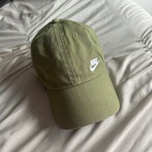 Nike green hat.
